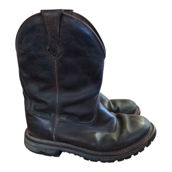 Ariat Mens Thinsulate Waterproof Western Leather Work Cowboy Boots Size 8EE - Picture 4 of 13